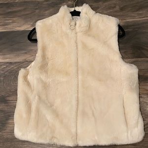 Ann Taylor LOFT faux fur vest
